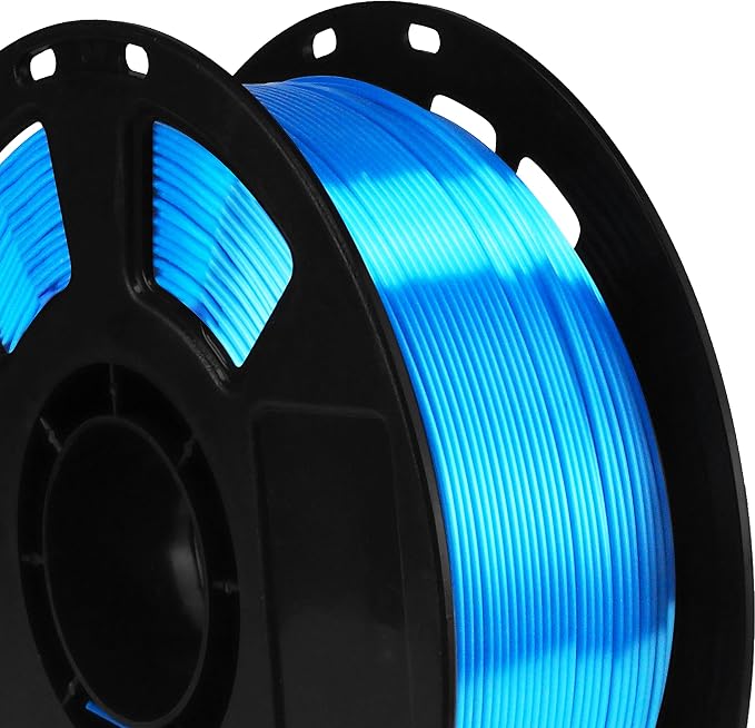 BBLIFE Silk Pearlescent Shining Sapphire Blue PLA Filament, 1kg 2.2lbs 1.75mm 3D Printing Material, Widely Support for FDM 3D Printer, Easy to Print