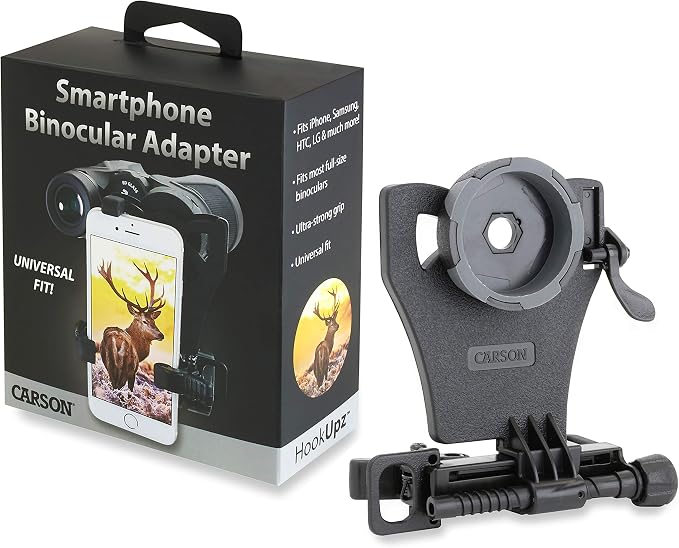 Carson HookUpz Universal Smartphone Digiscoping Adapter for Most Full Sized Binoculars (IB-700) XX-Large