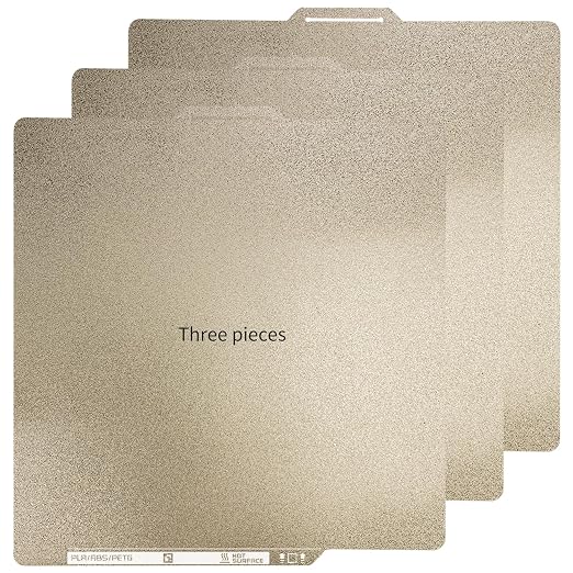 3-Pack PEI Build Plate 257×257mm for Bambu Lab P2S/P1S/P1P/X1C/X1/X1E/A1, Double Sided Textured PEI Sheet Premium Print Bed Compatible with Bambu Lab Series 3D Printers