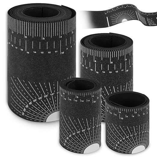 Flexible Pipe Measuring Tool – Bendable Ruler for Curved Surfaces, Hose & Pipe Measurement, Dual Scale Inches/cm, Flexible Ruler Set for Plumbing, HVAC, Automotive,1" to 41" Diameter Pipes, DIY (4)