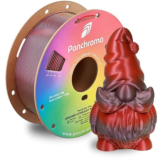 Polymaker Panchroma PLA Filament 1kg, Gradient 3D Printing Filament 1.75mm | Starlight Purple-Red, Neatly Wound PLA for Easy Print & Smooth Feeding. Compatible with Bambu Lab & Most 3D Printers