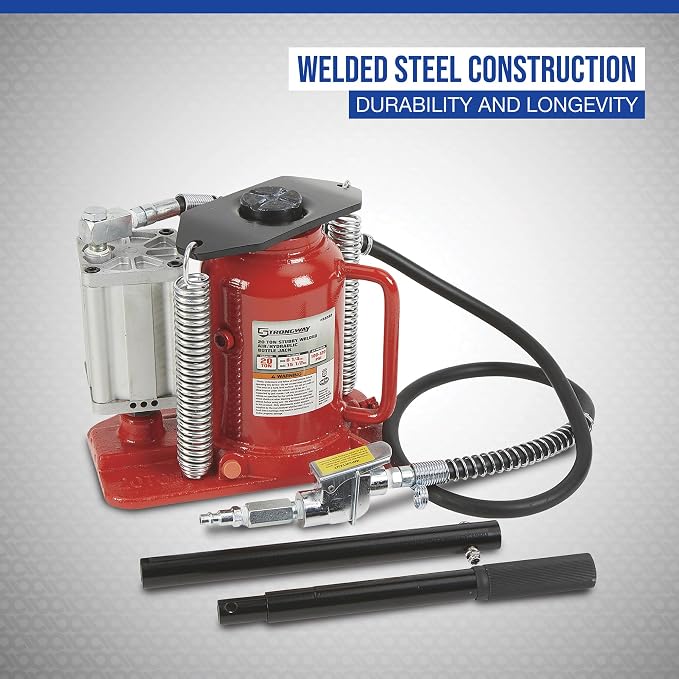 Strongway 20-Ton Air/Hybrid Short Bottle Jack