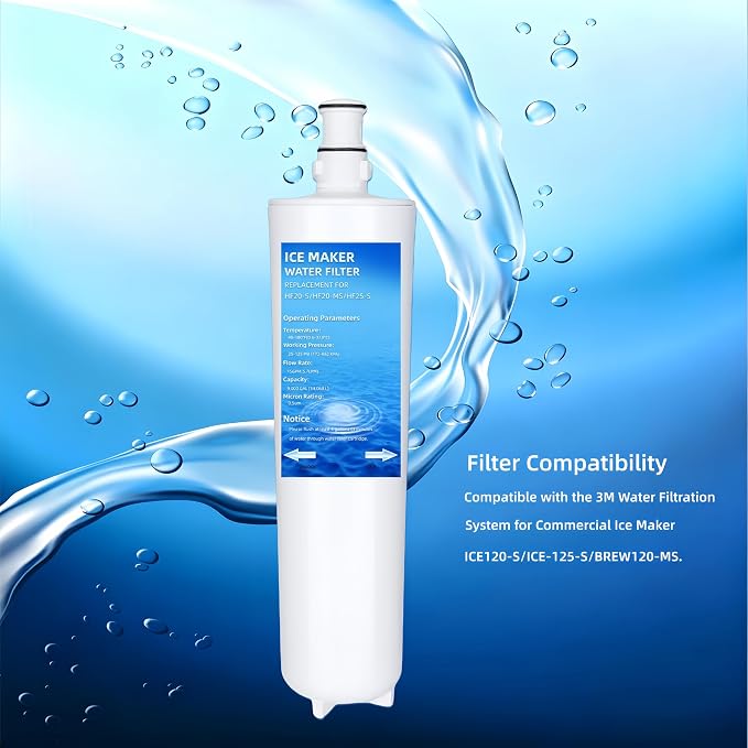 HF20-S HF20-MS HF25-S Water Filter Replacement Compatible with 3M High Flow Series Cartridge HF20-S, 5615103/HF20-MS, 5615109/HF25-S,5615203, Water Filtration System 3 Pack