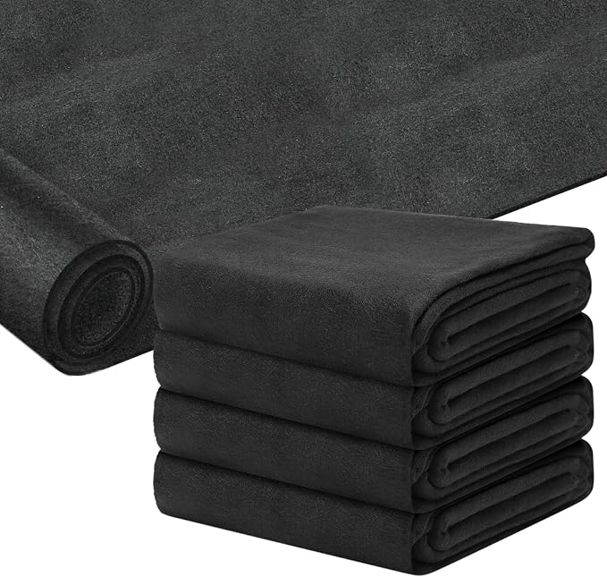 Fanfanwin 4 Pcs 80" x 144" Extra Large Moving Blankets Heavy Duty Packing Blankets Textile Shipping Furniture Pads Furniture Covers Essentials for Protecting Wrapping Moving Supplies, Black