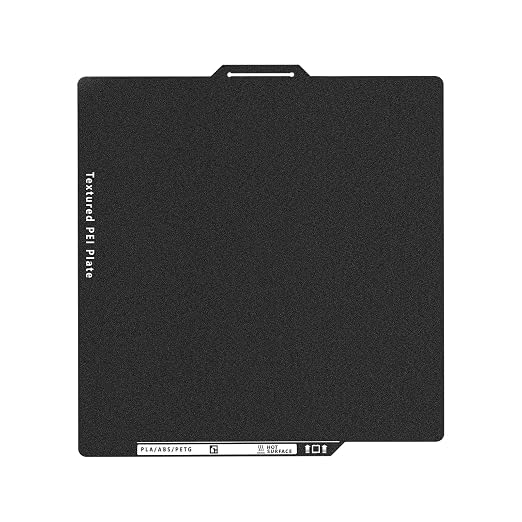 X1C, P1P, P1S PEI Build Plate, 3D Printer Double Sided Black Textrued PEI Platform with Identification Code for Bambu Lab P1/X1 Series, A1 257x257mm