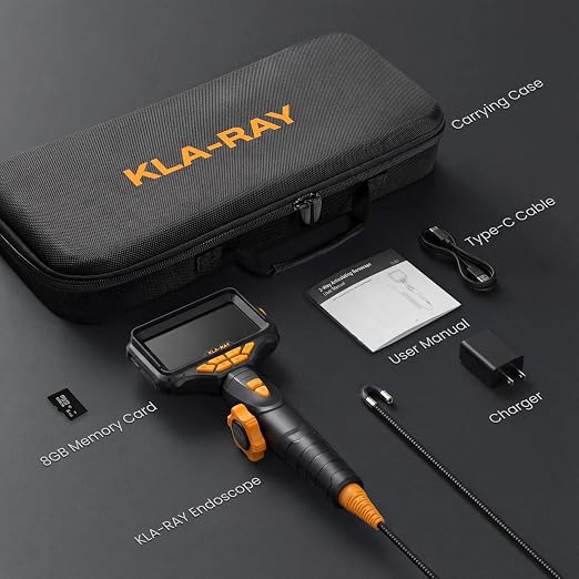 US23-MD62 Two-Way Articulating Borescope with Light, Industrial Endoscope Inspection Camera with 6.2mm Articulated Probe, Flexible Mechanic Snake Scope for Automotive Engine - 3.3FT