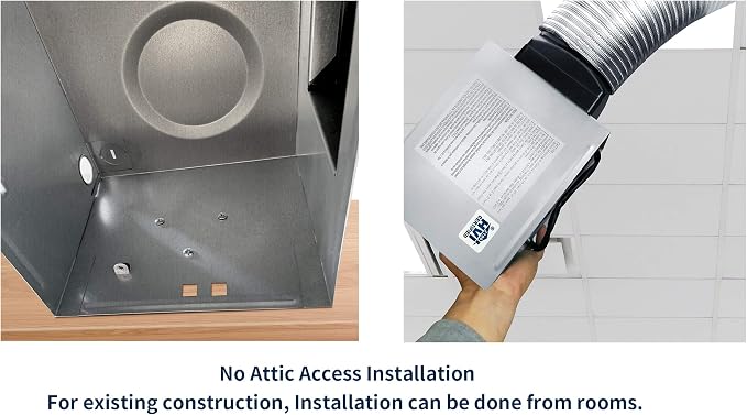 Tech Drive Bathroom Exhaust Fan with Light,80 CFM, 4 Inch Duct | Super Quiet 1.5 Sone ,1000lm Dimmable 3CCT LED Light, Energy Star Ventilation Fan, White