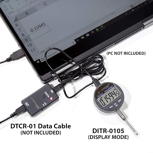 Clockwise Tools Digital Indicator with Magnetic Base Holder Stand, DIBR-0105 0-1 Inch/25.4mm, Inch/Metric Conversion, Auto Off