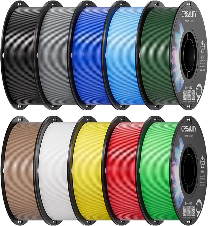 Creality PETG 3D Printer Filament 10 kg, Excellent Toughness High Precision, Odorless Non-Toxic Moistureproof, Glossy PETG Filament 1.75mm for 3D Printer