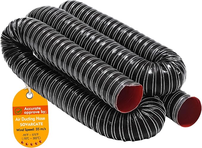 3 in Intake Hose Automotive Air Duct Hose Length 4 Meter (13.3 Feet) Double-layer Silicone Flexible Brake Cooling Ducting Induction vacuum hose for Air System (Black)