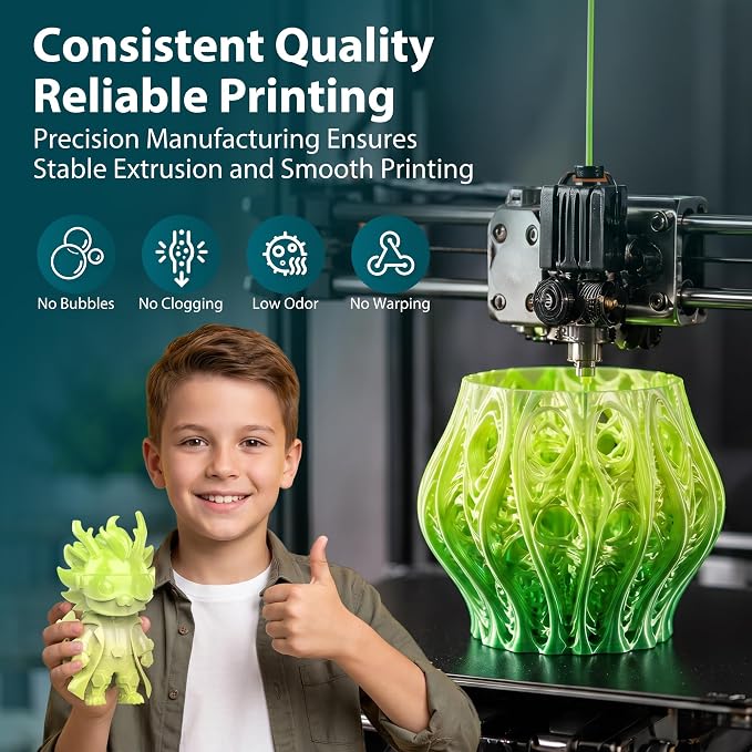 PLA 3D Printer Filament 1.75mm, 16 Rolls Bundle (1kg/2.2lb per Roll), 16kg Total, High Dimensional Accuracy & Low Odor, Suitable for Beginners, Compatible with FDM Printers