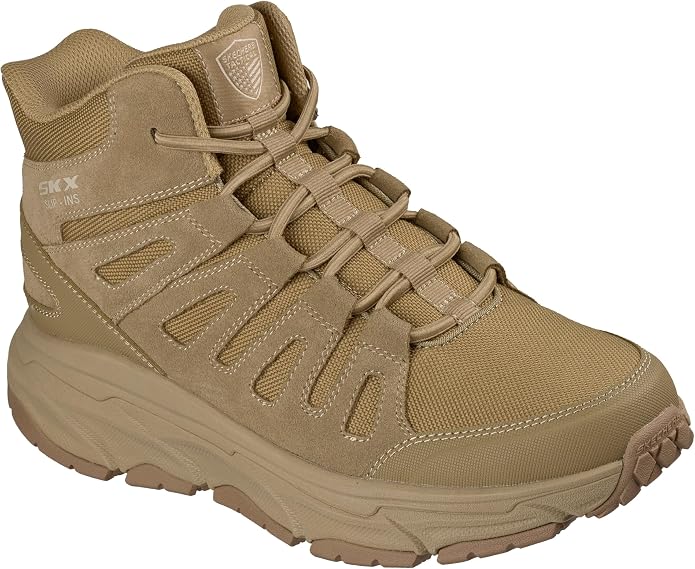 Skechers mens D'lux Walker Sr Hands Free Slip Ins Tactical Boot