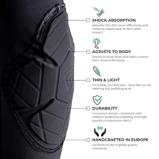 Knee Pads | Compression Sleeve Joint Protection | Shock Absorbing Technology | Men Women Kids, Black, Size XL