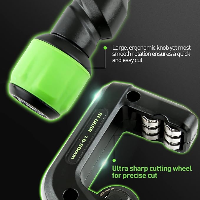 WISSCOOL Tubing Cutter Heavy Duty Tube Cutter 3/16 to 1-1/4 Inch Pipe Cutter for Cutting Pipes Aluminum, Copper, PVC, Stainless Steel Tube 5-32mm
