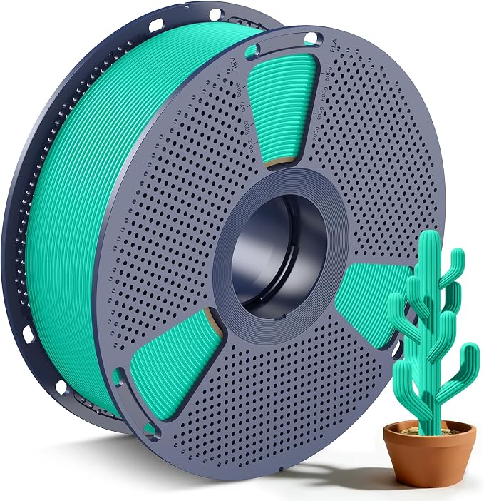 SUNLU PLA 3D Printer Filament PLA Filament 1.75mm, Neatly Wound 3D Printing Filament 1.75mm, Dimensional Accuracy +/- 0.02 mm, Fit Most FDM 3D Printers, 1kg Spool (2.2lbs), Mint Green