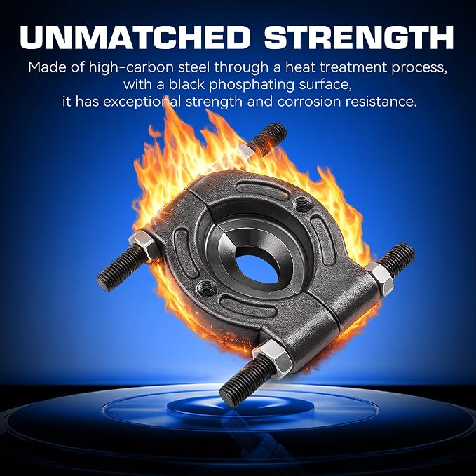 KOOPOOL Bearing Puller and Splitter Kit, Separator and Puller Set, Pinion Bearing Puller and Wheel Removal Tool, 5 Ton Capacity Bearing Separator with 2’’ and 3’’ Bearing Separator Jaws, 14Pcs (Blue)
