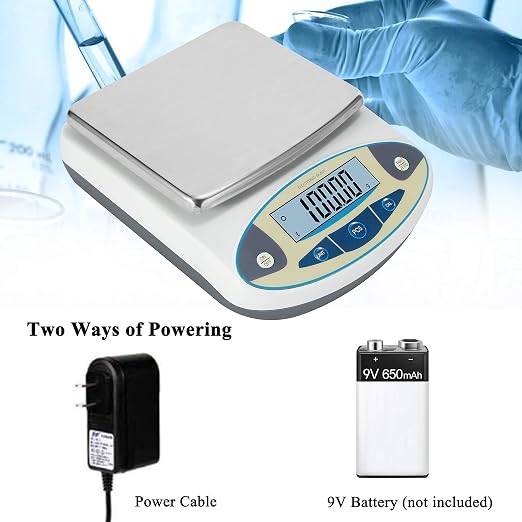 Bonvoisin Lab Scale 3000gx0.01g High Precision Electronic Analytical Balance 0.01g Accuracy Laboratory Precision Digital Scientific Scale (3000g, 0.01g)