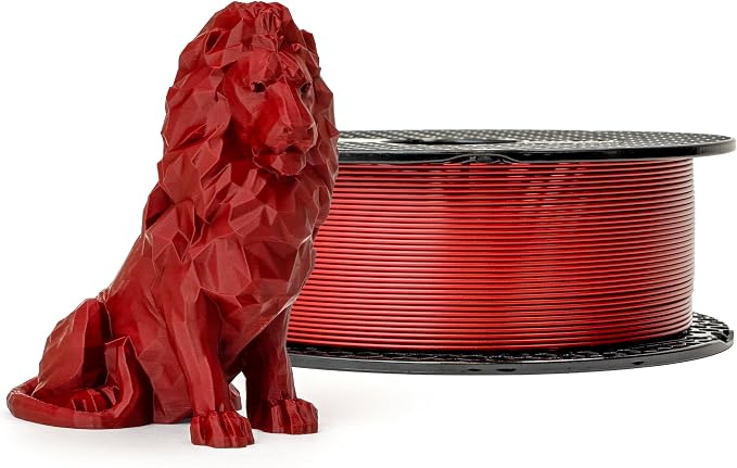 Prusament Premium PLA Blood Red 1.75mm 1kg 3D Printer Filament | PLA filament with ±0.02 mm High precision, low warping, and reliable, tangle-free printing for beginners and professionals.