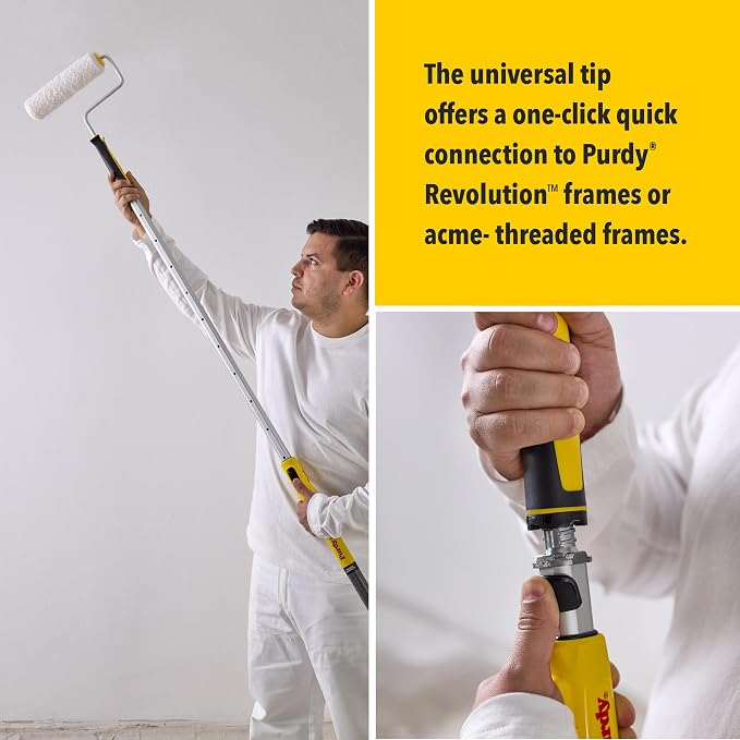 Bundle of [1] Purdy 14A753018 Adjustable Paint Roller Frame, 12-Inch to 18-Inch and [1] Purdy Pole+, 2 ft. - 4 ft.