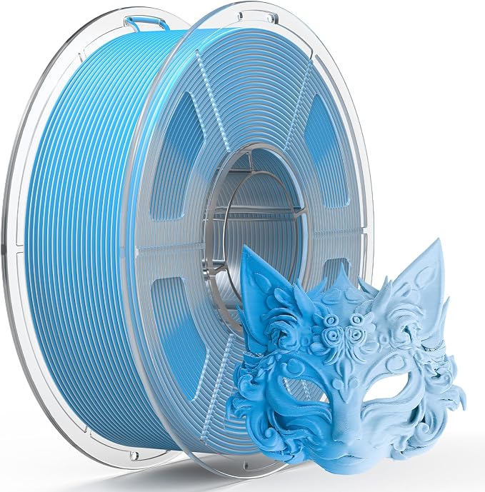 iSANMATE Matte Dual Color PLA Filament 30-300mm/s 2-in-1 Color Rainbow Filament Fast Color Change Filament by Angle 3D Printing 1.75MM 1KG Fit for Bambu Lab 3D Printers,AMS,AMSLite(Blue Silver)