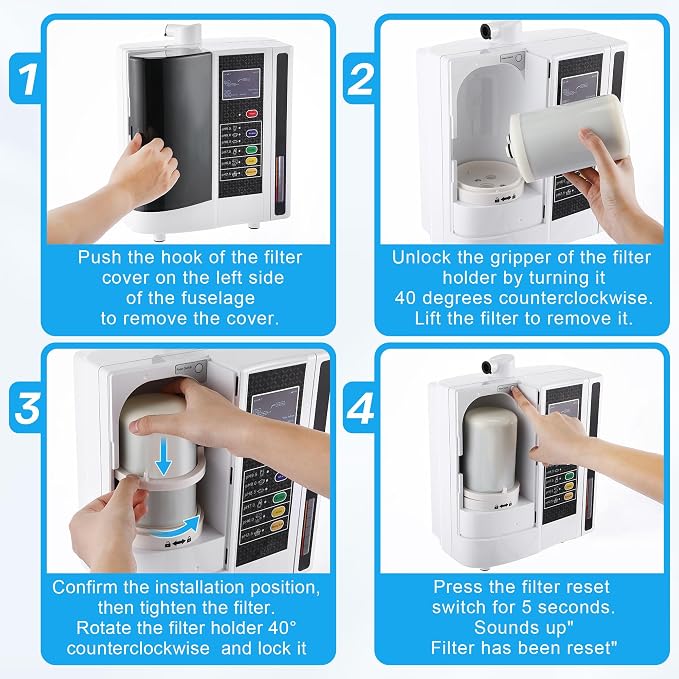 2 Pack Premium Grade Water Filter Replacement Compatible with HG-N Type Water Ionizer, Compatible with Enagic Kangen LeveLuk SD501, JrIV, KANGEN 8(Not Original Type Before 2010)
