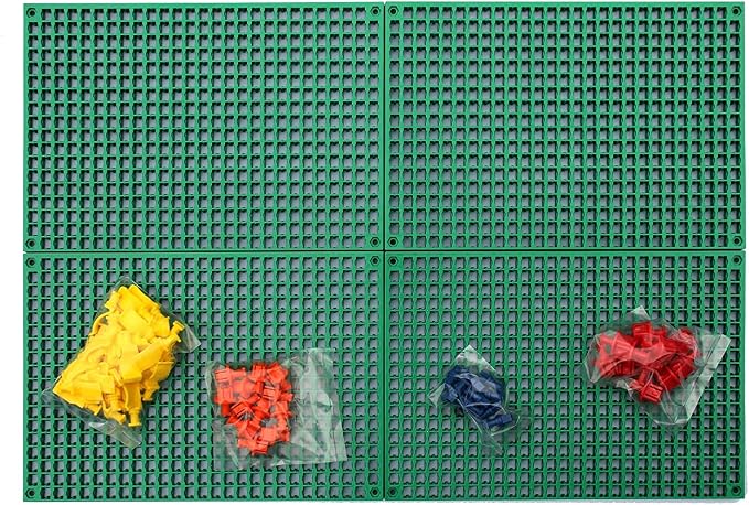 Organizer Genie 76 Piece Pegboard Tool Organizer Starter Kit, Flexible and Specially Designed to Hold All Tools - 4 Green Pegboards, 36 Socket Holders, 36 Universal Clips