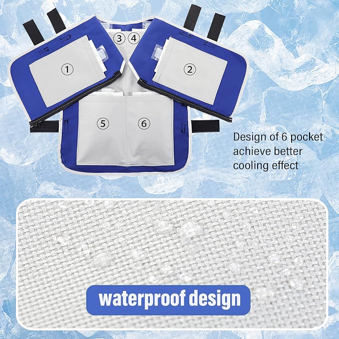 Hercicy 4 Pcs Summer Cooling Vest for Teens, Men and Women with 80 Pcs Ice Packs Adjustable Cooling Jacket Ice Cool Reflective Vest for Hot Weather Cycling Working Running Fishing Gardening