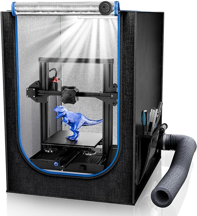YOOPAI 3D Printer Enclosure with Ventilation Kit & LED, Premium Fireproof Dustproof Constant Temperature Protective Cover for Creality Ender 3 V3 SE/KE/Ender 3/3 Pro/3V2/3S1/Neo/Neptune 4/3 pro 4pro