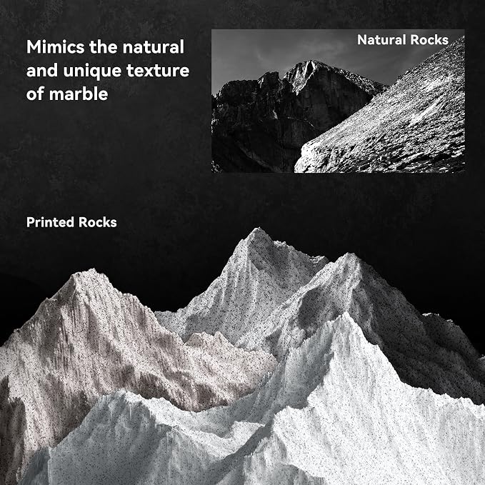 TECBEARS Rapid Marble PLA Filament, PLA 3D Printer Filament for 600mm/s High-Speed Printing, Natural Rock-Like Texture, Fits Most FDM Printers，Marble White
