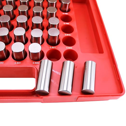 HFS(R) M5 Plus Steel Pin Gage Set with Storage Case for Carpenters and Home Improvement 82 PCS 0.751-0.832"
