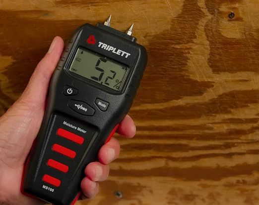 Triplett Pin Moisture Meter for Wood and Building Materials with Audible Indicator (MS100)
