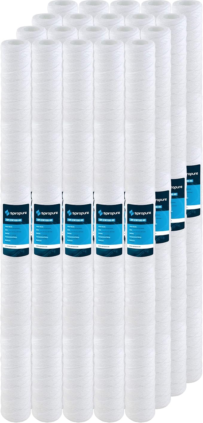 SpiroPure 40x2.5 100 Micron Sediment Water Filter SWC-25-40100 (Case of 20)