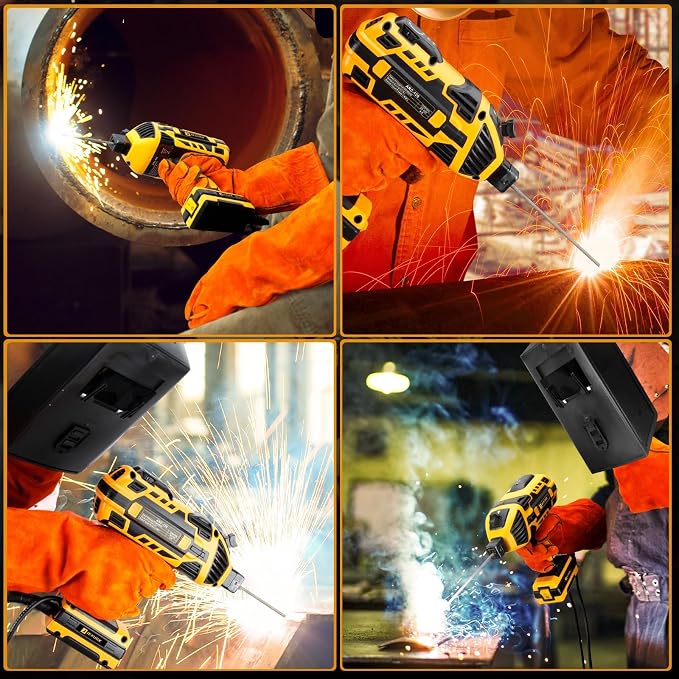 JEXUGK Portable Welding Machine, 110V Handheld Welder with 20PCS Rods, 20-120A Electric Welding Machine with IGBT Inverter & 5-Level Current Adjustment, Stick Welder for DIY Home Garage Metal Welding