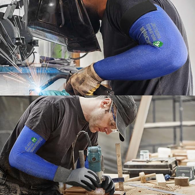 Schwer AIR-SKIN ANSI A6 Cut Resistant Arm Sleeves for Men & Women S902, 22in Arm Protectors for High Risk Work, UPF50+ UV Protection Cooling Gardening Sleeves for Farming, Lightweight, Breathable