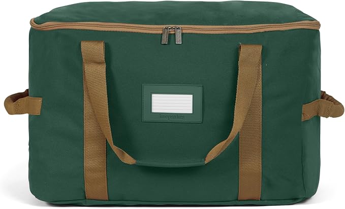 Covermates Keepsakes Treasurekeeper Storage Bag - Carrying Handles, ID Window - Holiday Storage, Green