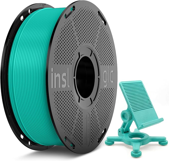 Inslogic PETG Pro 3D Printer Filament 1.75 mm, High-Speed PETG Filament, Stronger Toughness, 1 kg Spool, Dimensional Accuracy +/- 0.02 mm, Compatible with FDM Printers, Mint Green