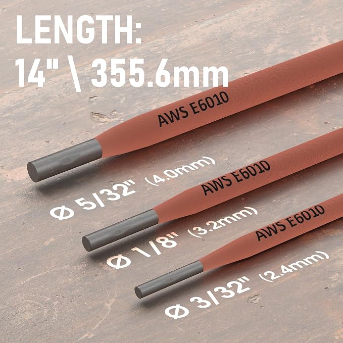 YESWELDER E6010 1/8" 5LB Welding Rod Carbon Steel Stick Welding for All Position