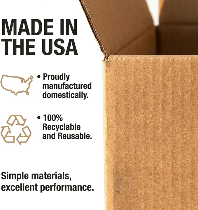 AVIDITI 20 x 10 x 6 Corrugated Cardboard Boxes, Long 20"L x 10"W x 6"H, Pack of 25 | Shipping, Packaging, Moving, Storage Box for Home or Business, Strong Wholesale Bulk Boxes