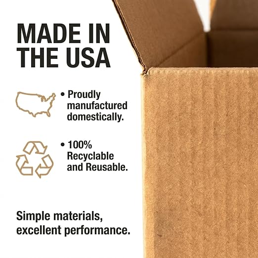 BOX USA Moving Boxes Medium 18"L x 14"W x 12"H 10-Pack | Corrugated Cardboard Box for Shipping, Mailing, Packing, Packaging and Storage 18x14x12
