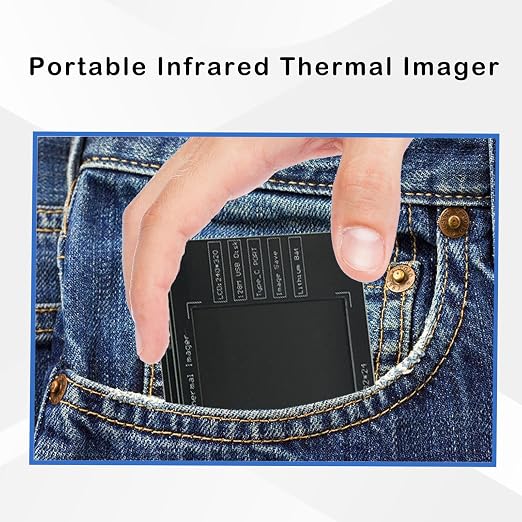 Portable Infrared Thermal Imaging Camera with 2.8" LCD Display, 320x240 Resolution, -40°C to 300°C Range, USB-C Rechargeable, Built-in Storage for Home & Industrial Use
