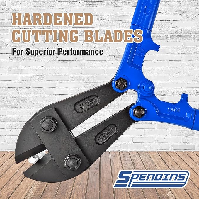 36 IN Bolt Cutter with Drop Forged Cr-Mo Alloy Steel Blades,with Ergonomic Handle,Heavy Duty Metal Cutter for Rebars, Chains, Locks, Wires, Bolts, Fence.