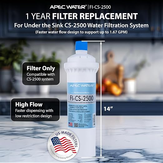 APEC Water Systems FI-CS-2500 Replacement Filter for CS-2500 Water Filtration System