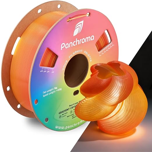 Polymaker Panchroma PLA Filament 1kg, Gradient 3D Printing Filament 1.75mm | Crystal Carnelian, Neatly Wound PLA for Easy Print & Smooth Feeding. Compatible with Bambu Lab & Most 3D Printers