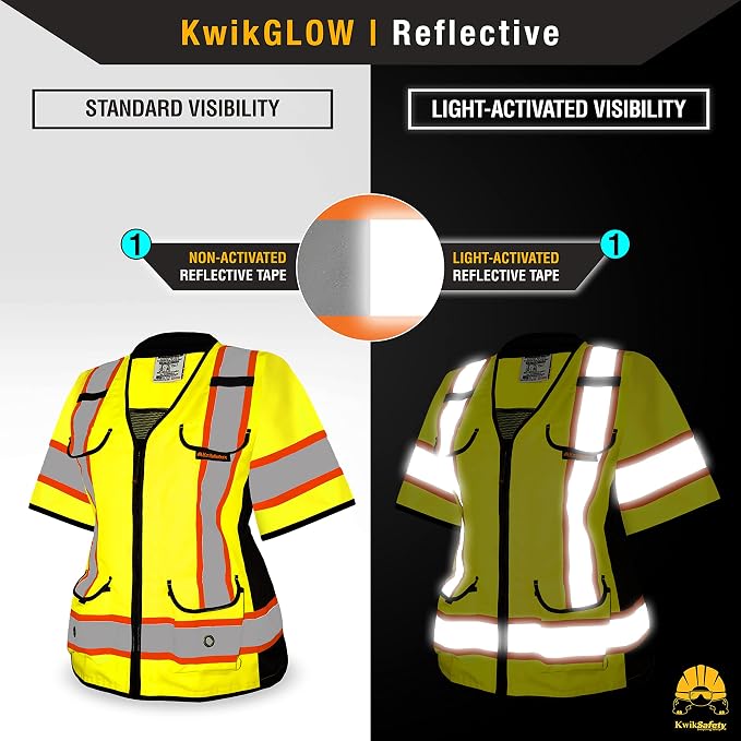 KwikSafety - Charlotte, NC - GODMOTHER (LOOSE FIT) Class 2 & Class 3 Safety Vest for Women [TABLET POCKET] ANSI OSHA
