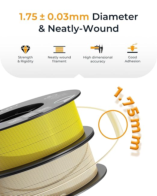 Official CREALITY PETG 3D Printer Filament 1.75mm 1KG (2.2lbs), High Precision Strong Toughness, Odorless Better Flow Moistureproof 3D Printing Ender Filament