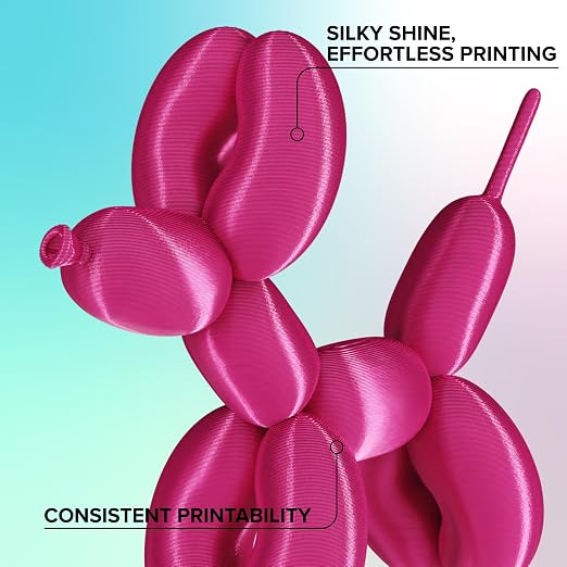 Polymaker Panchroma Silk PLA Filament 1.75mm for 3D Printing, 1kg, Magenta | Neatly Wound, High-Gloss Finish PLA, Easy Print & Smooth Feeding, Compatible with Bambu Lab & Most 3D Printers