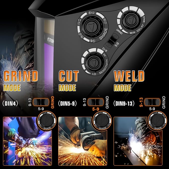 TRQWH Portable Welder Machine 110V ARC Handheld Welder & Auto Darkening Welding Helmet