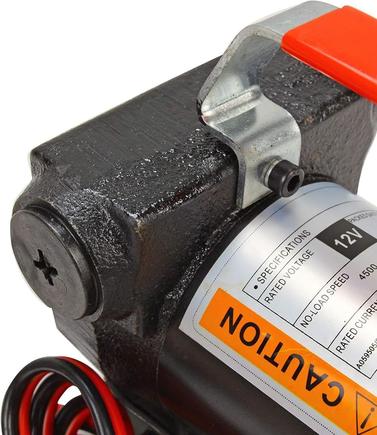 BLACKHORSE-RACING 12V DC Portable Electric Fuel Transfer Extractor Pump Diesel Kerosene Oil Commercial Motor Auto