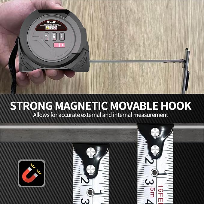 Laser Tape Measure 3 in 1 Laser Rangefinder Tape Measure