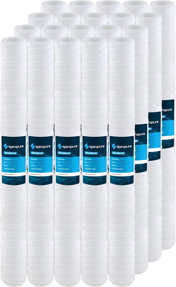 SpiroPure 30x2.5 5 Micron Sediment Water Filter SWC-25-3005 (20 Pack)